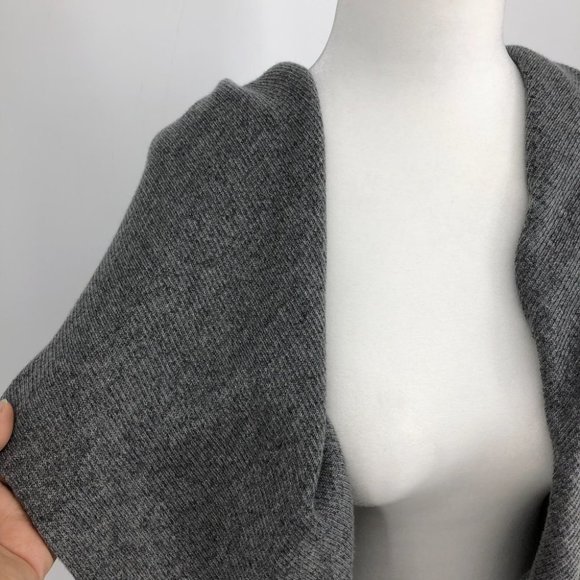Lululemon Heathered Medium Grey / Slate Cabin Yogi Wrap Reversible, Hooded, ~M - Picture 7 of 16